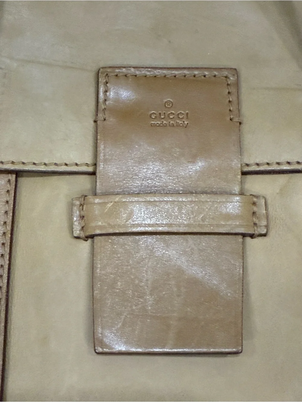 Gucci Leather Messenger double handle Bag